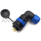 SD20 TA ZM 2-12 Pin Electrical Cable Connectors Female Socket Connector 90 Degree Elbow