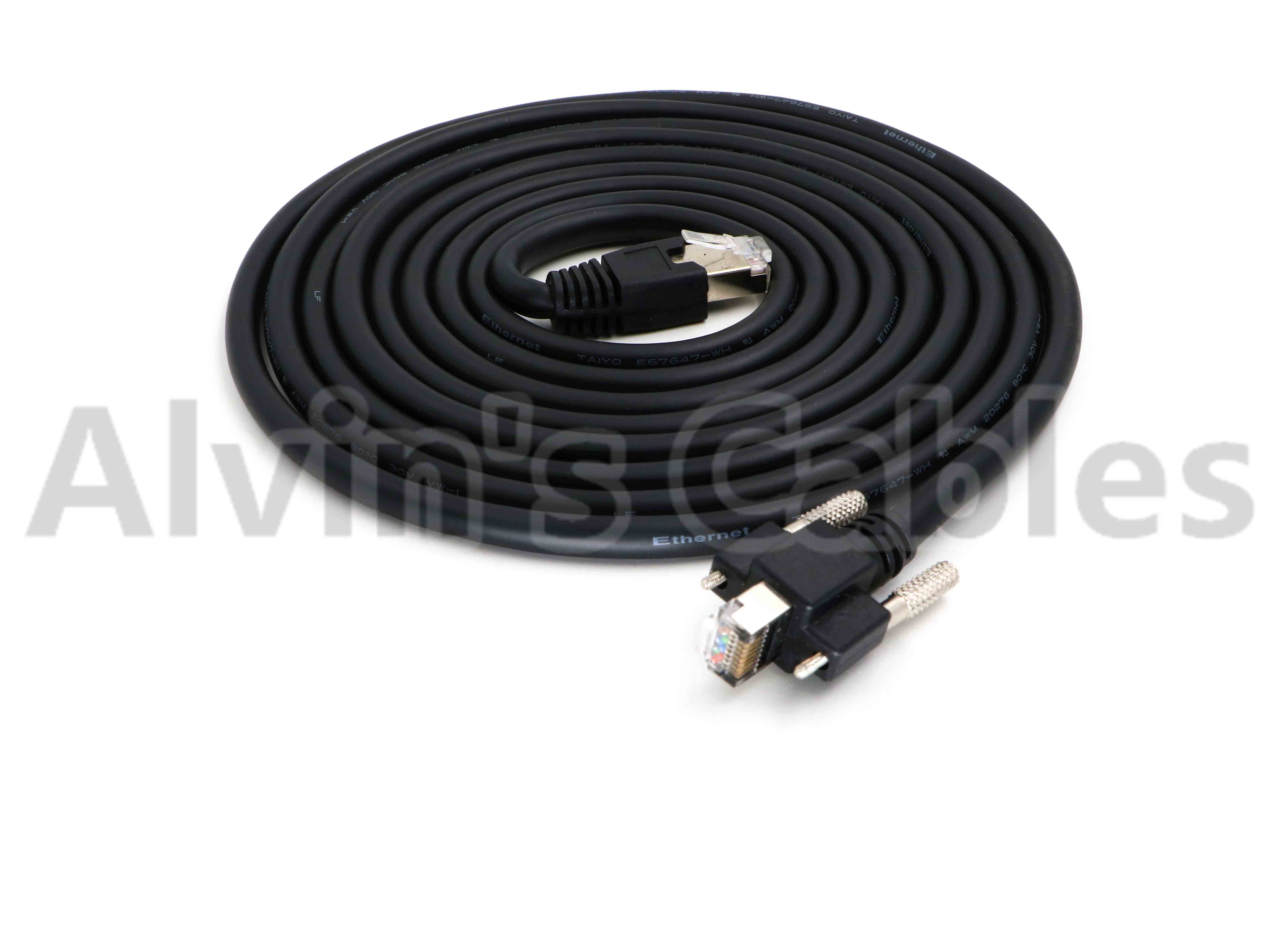 GigE Machine Vision Cables High Flex Screw Lock Vertical For CCD