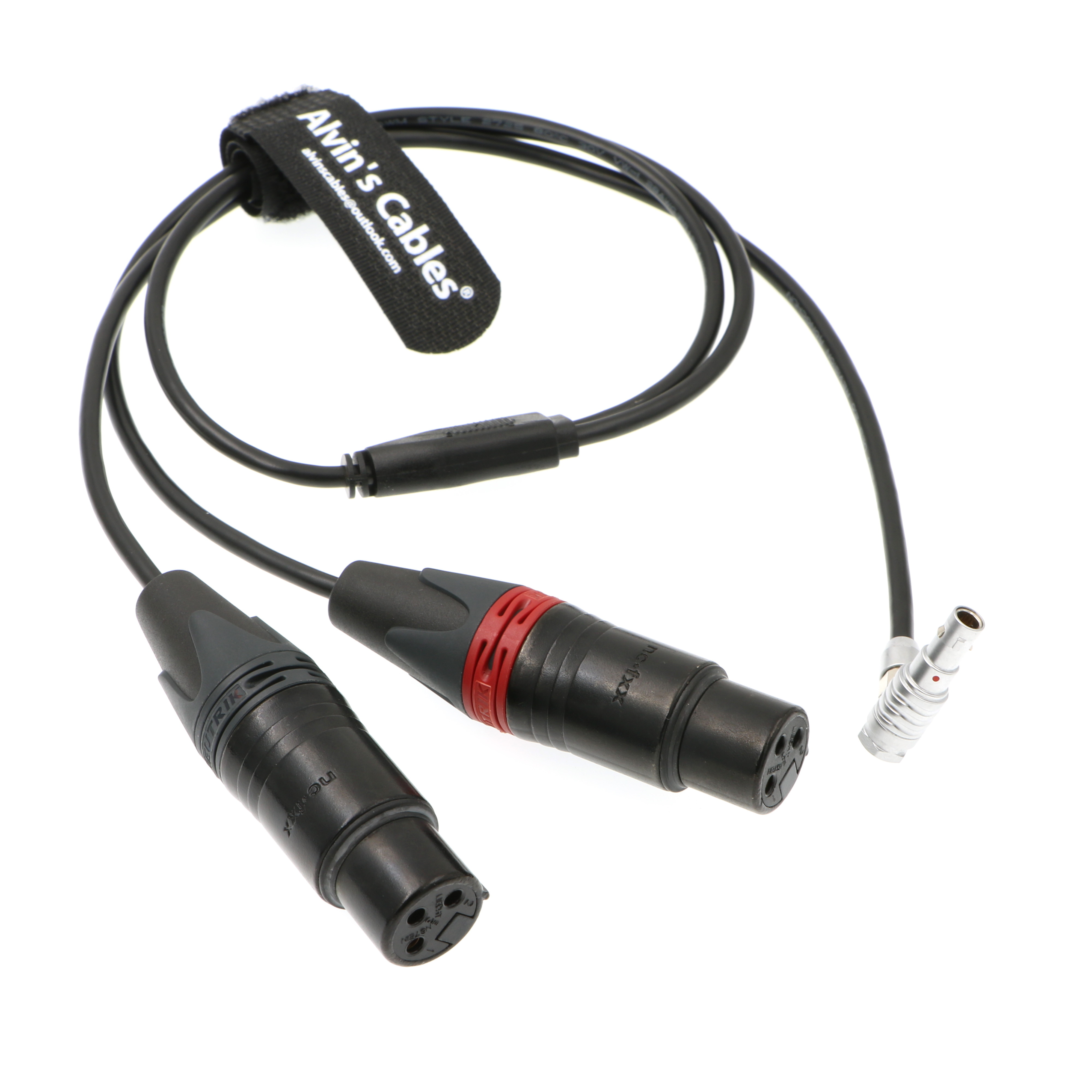 Alvin's Cables Two XLR 3 Pin Female to 5 Pin Male Right Angle Audio