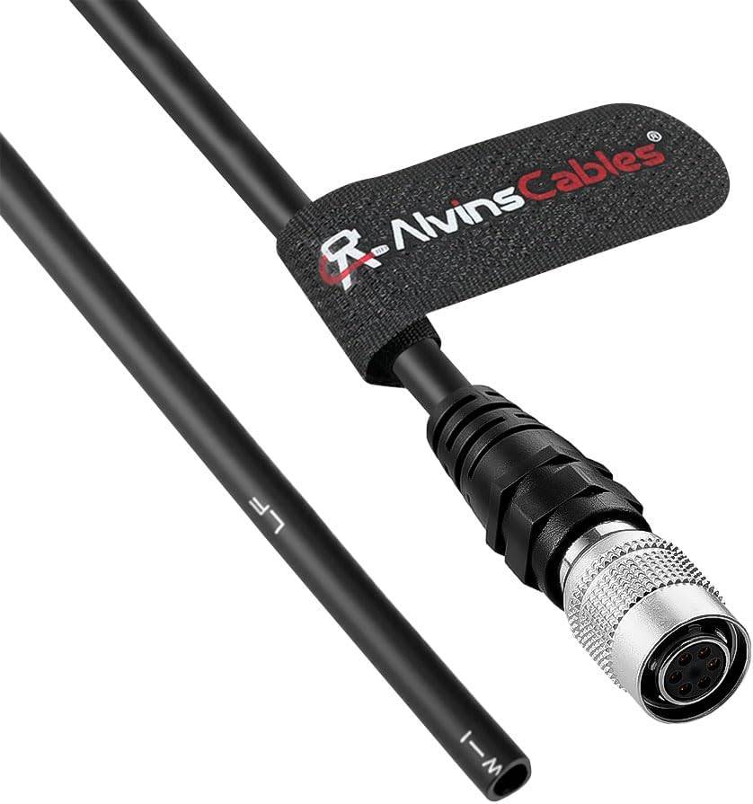 Alvin's Cables HR10A-7P-6S Hirose 6 Pin Female to Open End Power I/O Cable for Sony CCD, Basler, Keyence, Cognex, Baumer, Hikvision Industrial Camera, High Flex Shielded 6.6ft/2m