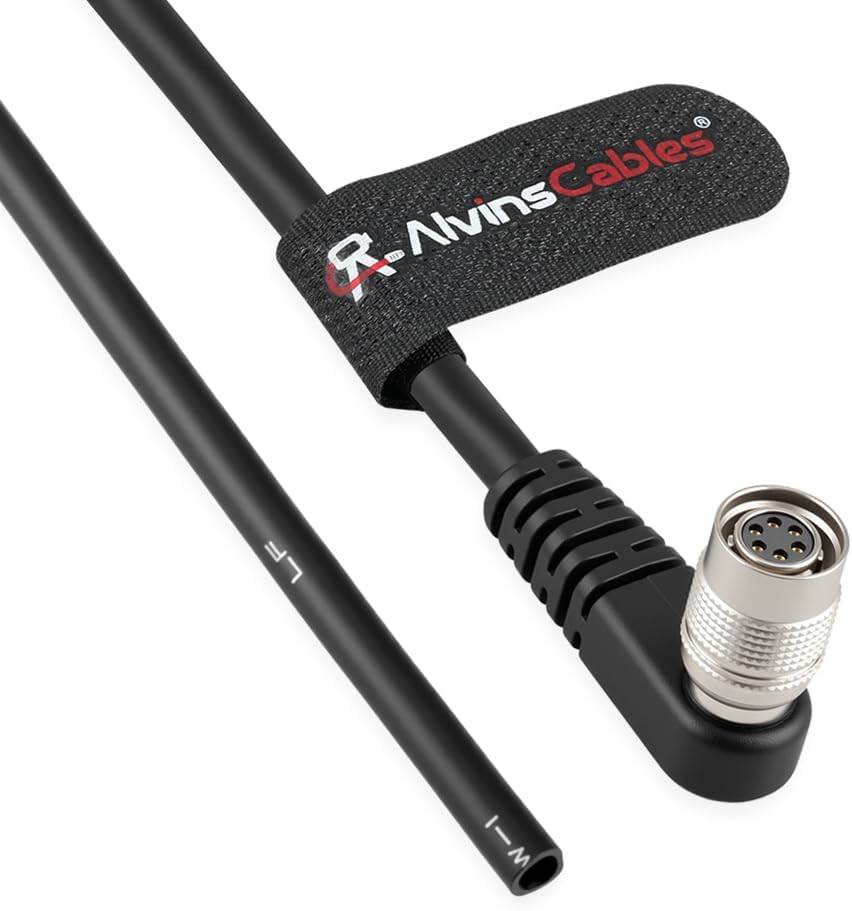 Alvin's Cables HR10A-7P-6S Hirose 6 Pin Female to Open End Power I/O Cable for Sony CCD, Basler, Keyence, Cognex, Baumer, Hikvision Industrial Camera, High Flex Shielded A-Type 6.6ft/2m