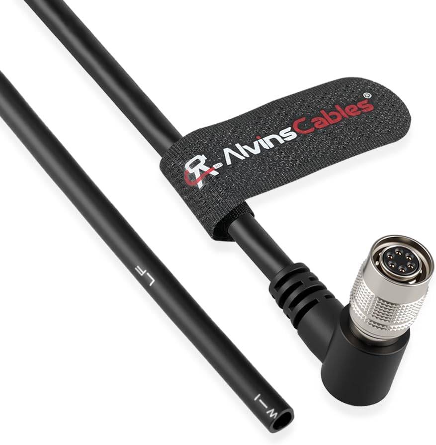 Alvin's Cables HR10A-7P-6S Hirose 6 Pin Female to Open End Power I/O Cable for Sony CCD, Basler, Keyence, Cognex, Baumer, Hikvision Industrial Camera, High Flex Shielded B-Type 6.6ft/2m
