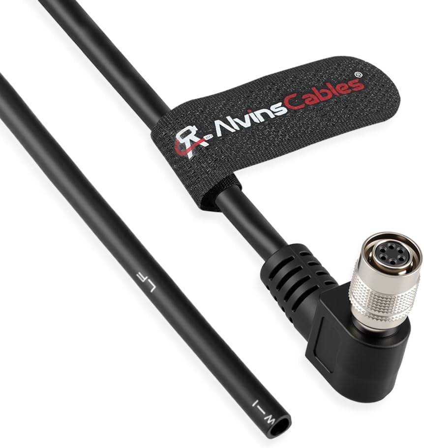 Alvin's Cables HR10A-7P-6S Hirose 6 Pin Female to Open End Power I/O Cable for Sony CCD, Basler, Keyence, Cognex, Baumer, Hikvision Industrial Camera, High Flex Shielded C-Type 6.6ft/2m