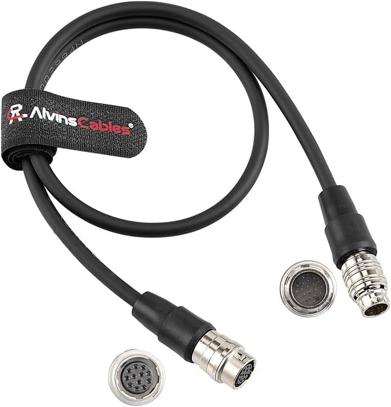 Alvin's Cables Hirose 20 Pin Male to Hirose 12 Pin Female Servo Zoom Control Cable for Canon Servo Lenses, for Fujinon Zoom Controllers, 50CM/20Inches