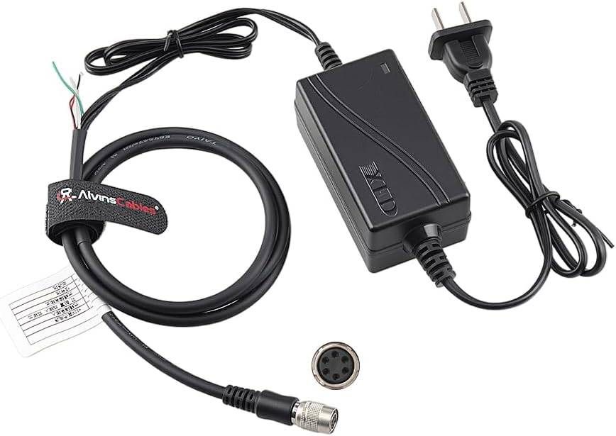 Alvin's Cables Industrial Camera IO Trigger Cable + HR10A-7P-6S Hirose 6 Pin Female Power Adapter for MindVision, PointGrey, Basler Gige, AVT CCD GigE Camera 12V 2A (1Meter / 3.3 FT)