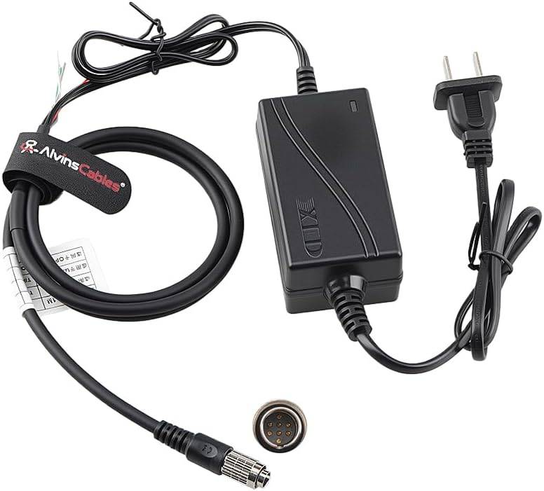 Alvin's Cables Industrial Camera IO Trigger Cable + HR25-7TP-8P Hirose 8 Pin Female Power Adapter for MindVision AVT PointGrey Basler Sony CCD GigE Camera 12V 2A (1Meter / 3.3 FT)