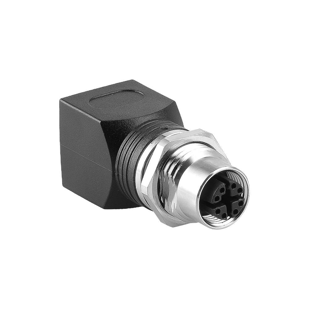 Alvin's Cables M12 X-Code 8-Pin to RJ45 Adapter Cat6a IP68 Waterproof Shielded, M12 Female to RJ45 Female Industrial Ethernet Connector for Cognex Keyence Basler Baumer Datalogic Microscan Sick