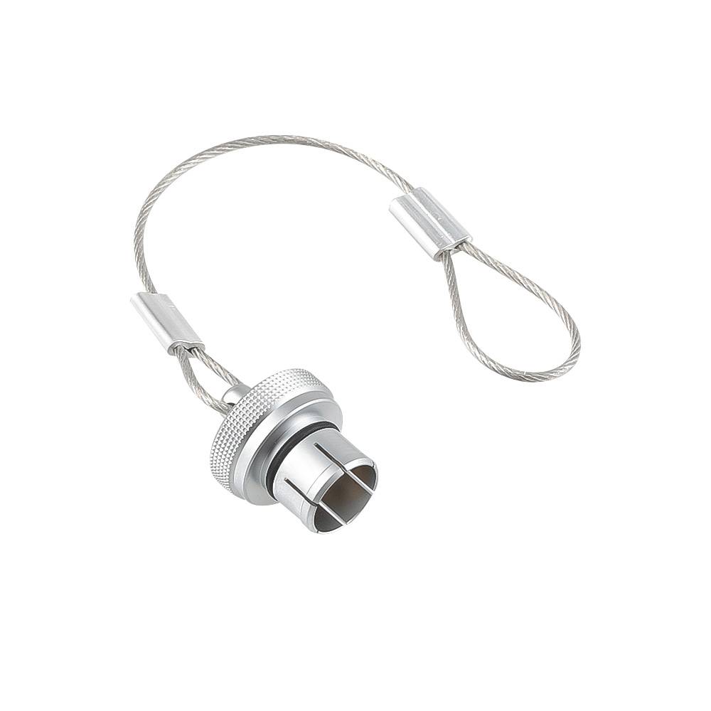 Alvin‘s Cables Dust Cap for LEMO 1B Push-Pull Connectors, FGG 1B (12mm) Male Plug Pin Protector Cover with Stainless Steel Tether, IP68 Metal Cap for Machine Vision & Industrial Cameras, 2 Piece