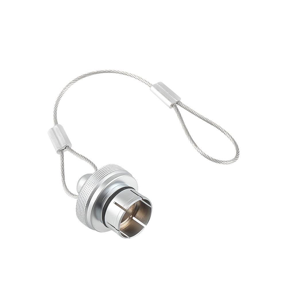 Alvin‘s Cables Dust Cap for LEMO 2B Push-Pull Connectors, FGG 2B(15mm) Male Plug Pin Protector Cover with Stainless Steel Tether, IP68 Metal Cap for Machine Vision & Industrial Cameras, 2 Piece
