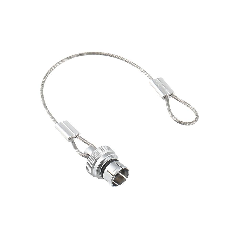 Alvin‘s Cables Dust Cap for LEMO 0B Push-Pull Connectors, FGG 0B (10mm) Male Plug Pin Protector Cover with Stainless Steel Tether, IP68 Metal Cap for Machine Vision & Industrial Cameras, 2 Piece