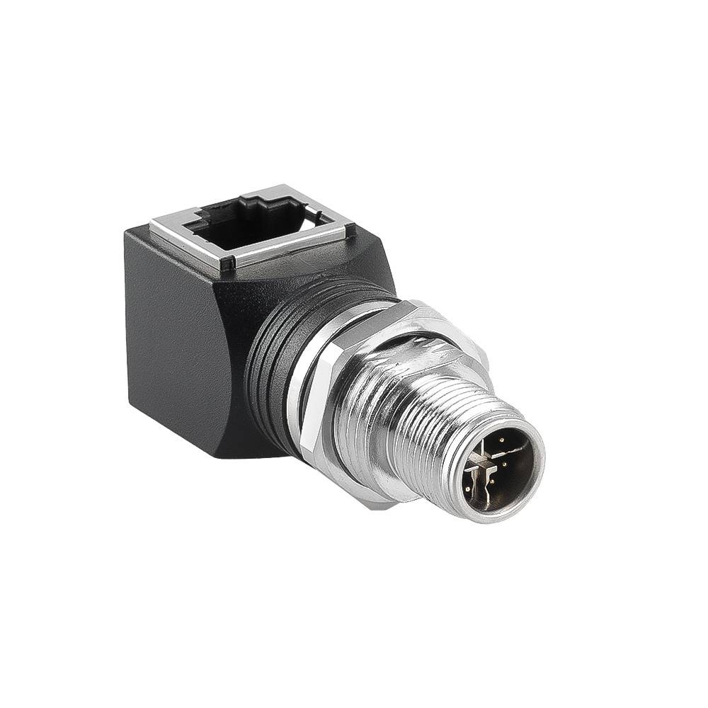 Alvin's Cables M12 X-Code 8-Pin to RJ45 Adapter Cat6a IP68 Waterproof Shielded, M12 Male to RJ45 Female Industrial Ethernet Connector for Cognex Keyence Basler Baumer Datalogic Microscan Sick