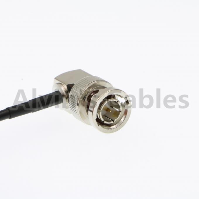 BNC Female To Right Angle Male SDI Cable With BNC Connectors 50Ω Resistance