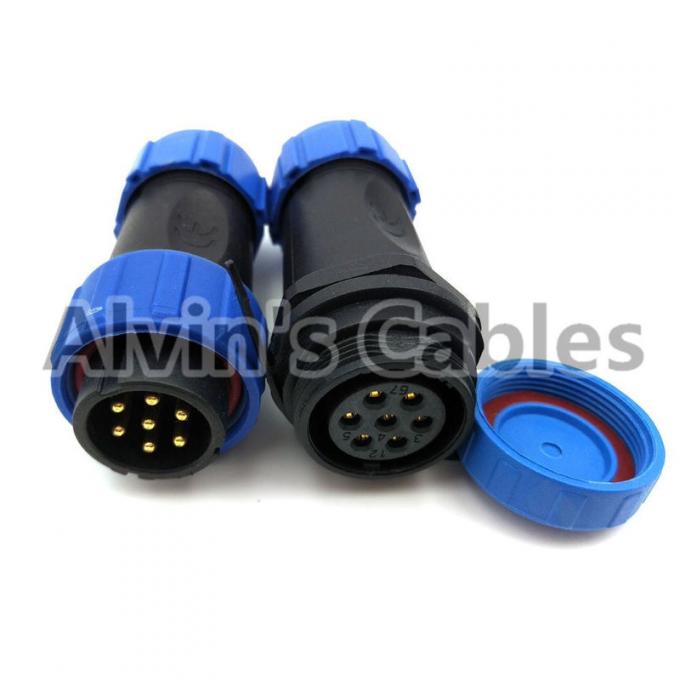 Circular Multipole Plastic Electrical Connectors Thermoplast PPS Insert
