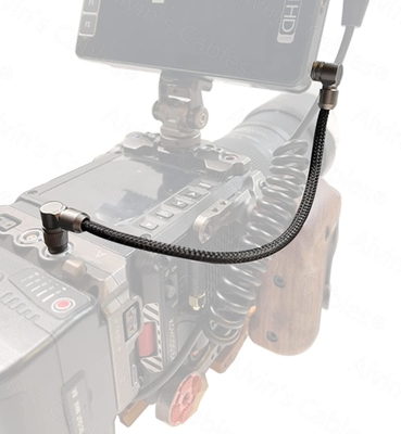 Red Komodo V Mount Battery Plate Power Cable Rotatable 2 Pin Male To Adjustable Right Angle 2 Pin Male Cord