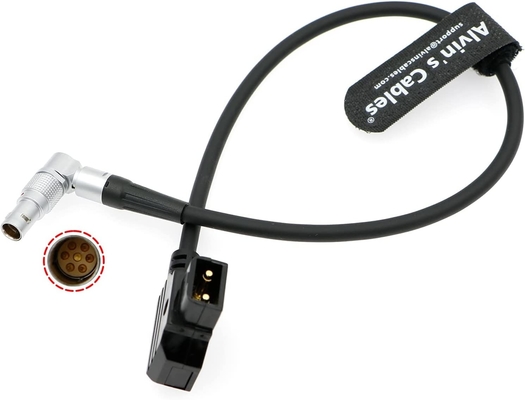 Alvin'S Cables Power Cable For Tilta Nucleus M Motor Rotatable Right Angle 7 Pin Male To D Tap Power Cable 35CM 13.8in