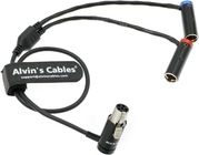 Low Profile TA5F To Dual TA3M Audio Cable For Wisycom MCR54 LP Mini-XLR-5 Pin Female To 2 LP Mini-XLR-3 Pin Male