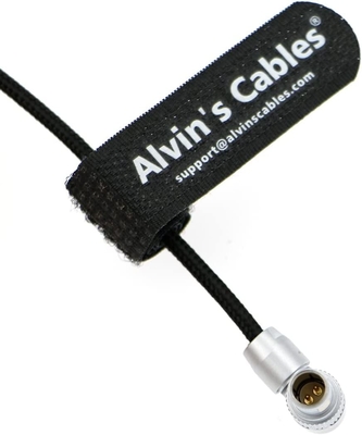 Flexible Power Cable For Teradek Bond SmallHD Monitor Rotatable Right Angle 2 Pin Male To 2pin Male Braided Wire 45cm