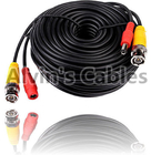 20 Meters BNC Coaxial Cable DC Power Cable Black Color For CCTV Camera DVRs