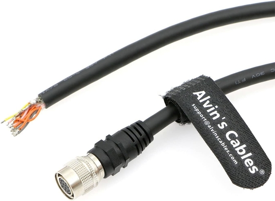 Alvin'S Cables Hirose 12 Pin Female HR10A-10P-12S To Open End Shielded I O Shielded Cable For Sony CCD/Basler Gige