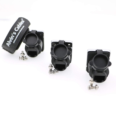 3Pcs RJ45 Waterproof Sockets IP65 Ethernet Panel Mount RJ45 Connector Black