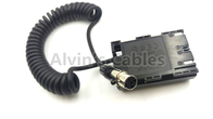 Mini XLR 4 Pin Female Camera DC Power Supply Power Coiled Cable For Canon