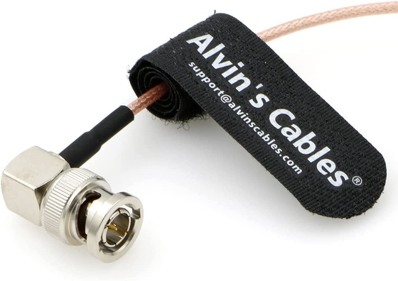 Alvin'S Cables HD SDI BNC Coaxial Cable Right Angle To Straight 3G BNC Cable For Cameras Monitor Recorder Video Equip