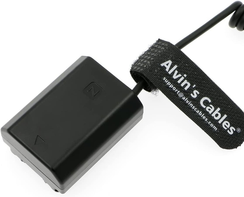 Alvin's Cables USB-C Type-C PD to NP-FZ100 Dummy Battery Coiled Power Cable for Sony Alpha A7 III A7S III A7R III