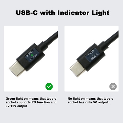 PD USB-C Type-C to DC 5.5 x 2.5mm 12V Power Cable for Blackmagic Video Assist