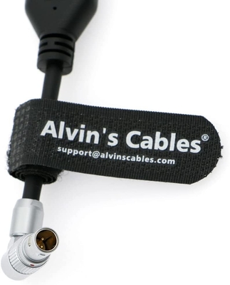 Alvin'S Cables Rotatable 2 Pin Male To Dual Right Angle DC Male Power Cable For Z-CAM F6