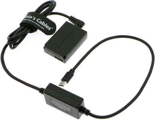 Alvin'S Cables Type-C PD To LP-EL12 Dummy Battery Power Cable For Canon EOS M M2 M10 M50 M100 M200 DSLR Cameras