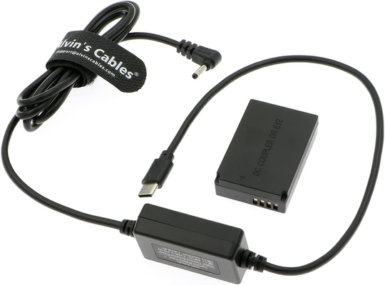 Alvin'S Cables Type-C PD To LP-EL12 Dummy Battery Power Cable For Canon EOS M M2 M10 M50 M100 M200 DSLR Cameras