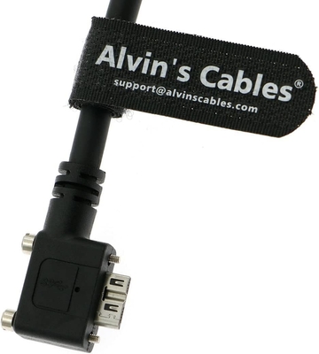 Alvin's Cables USB 3.0 Data-Cable USB-A to Micro-B Right Angle with Dual Locking-Screws High-Flex Cable Shielded-Cable f