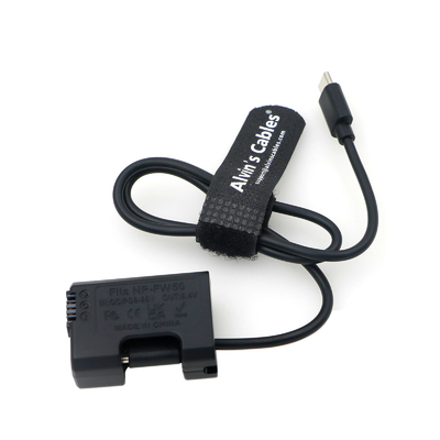 NP-FW50 Dummy Battery To USB-C Type-C PD QC Power Cable For Sony A6000/A6500/A6300/A7R/A7/A33/A35/A37/A55/A7S Cameras