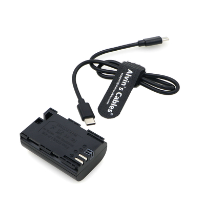 LP-E6 Dummy Battery With PD Type-C Power Cable LP-E6 Battery Replacement Cable For Canon EOS 80D 70D 60D 6D 7D2 7D 5DSR