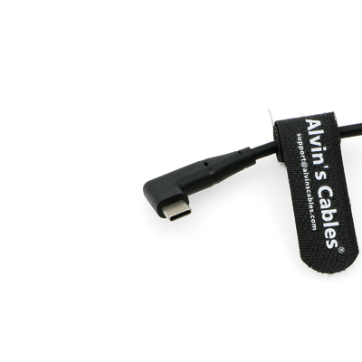 Right Angle USB-C Type-C PD To DC Power Cable PD Charging Cable For Blackmagic Video Assist Monitor 30CM/11.8 Inches