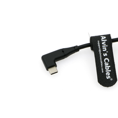 Right Angle USB-C Type-C PD To DC Power Cable PD Charging Cable For Blackmagic Video Assist Monitor 30CM/11.8 Inches