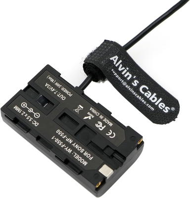 NP-F550 Dummy Battery To DC Right Angle Power Cable For Atomos Ninja V/Shinobi/SmallHD/Feelworld Monitor