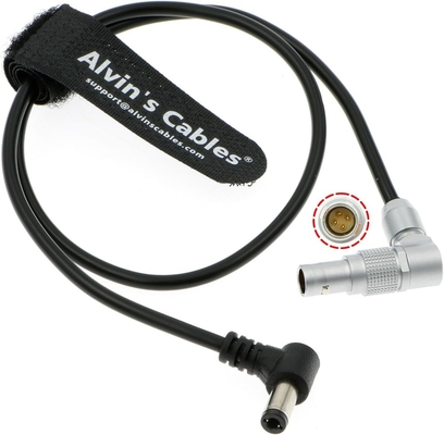 Power Cable For Zacuto Kameleon EVF DC Male To Adjustable Right Angle 4-Pin Male 45cm 18inches