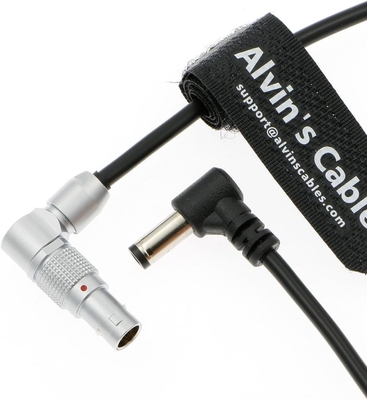 Power Cable For Zacuto Kameleon EVF DC Male To Adjustable Right Angle 4-Pin Male 45cm 18inches