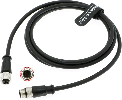 M12 A-Code 5 Pin Male To Female Aviation Sensor Connector Industrial Shielded Cable For Sensor Devices Network 2M/6.5Ft