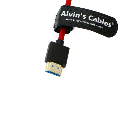 8K 2.1 Full HDMI High Speed Braided Coiled Cable For Atomos Ninja V Portkeys BM5 For Feelworld Monitor, For Canon C300