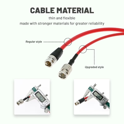 12G SDI Cable BNC Male To Male Cable For RED Komodo / Atomos Monitor Flexible Shielded Coaxial Cord 75 Ohm