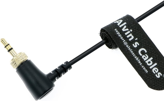 Alvin's Cables Deity TC-1 Locking 3.5mm TRS to Right Angle EXT 9 Pin Timecode Cable for RED Komodo V-Raptor Camera 50cm