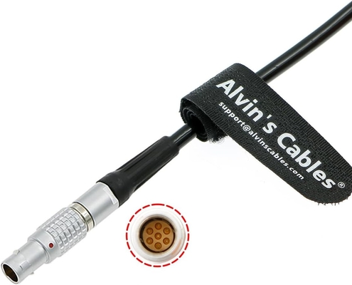 Alvin's Cables Power Cable for Tilta Nucleus-M Motor 7 Pin Male to D-tap Coiled Cable for V-Mount Battery Plate