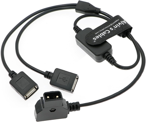 D-tap Male to Dual USB Female Port 5V 2A Power Cable Converter Adapter for Anton V-Mount Gold Mount Battery