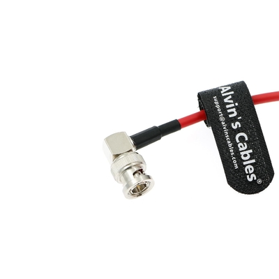 12G SDI Flexible Coaxial Cable BNC Male to Male Right Angle for RED Komodo| Atomos Monitor 75 Ohm Shielded Cable