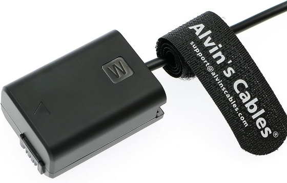 NP-FW50 Dummy Battery to DC Right Angle Power Cable for Sony A7 A7II A7R A7RII A7S A7SII A5000 A5100 A6000 A6100 A6300