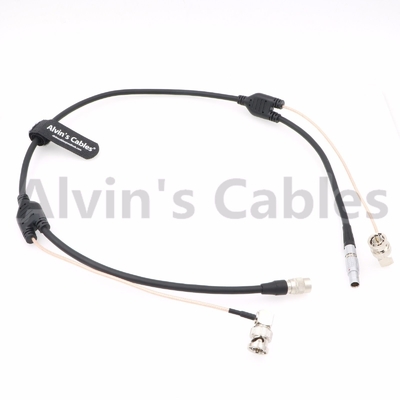 2 Pin to Hirose 4 Pin Male BNC Cable for Teradek 55 Bond BMCC Camera