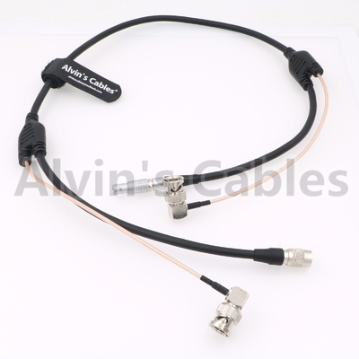 2 Pin to Hirose 4 Pin Male BNC Cable for Teradek 55 Bond BMCC Camera