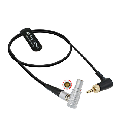 Alvin's Cables Deity TC-1 Locking 3.5mm TRS to Right Angle EXT 9 Pin Timecode Cable for RED Komodo V-Raptor Camera 50cm